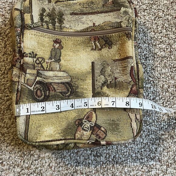 New American Industries Golfer Tapestry Bag Golf Pouch Zipper Artsy Woman Zip - Picture 12 of 14